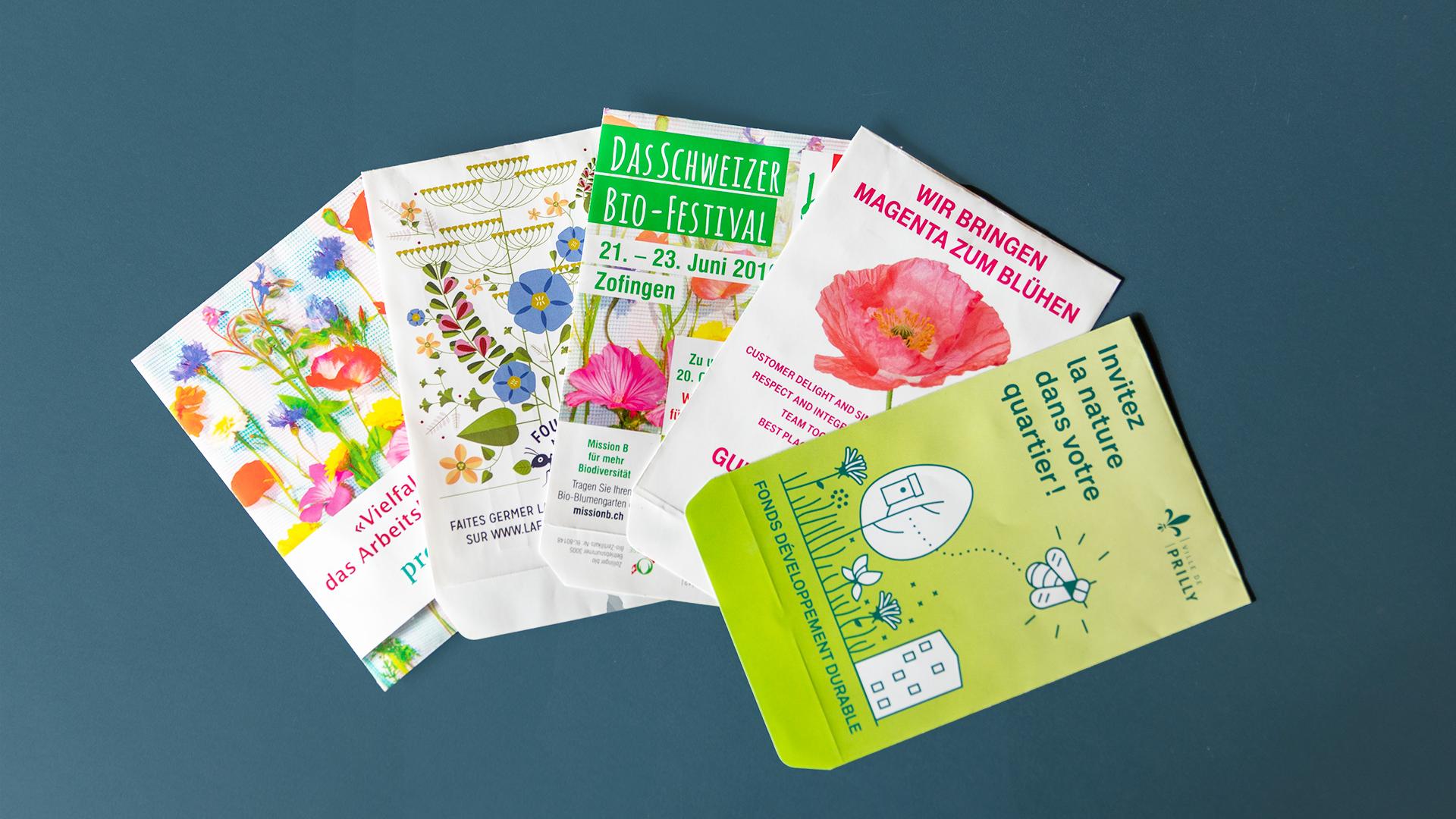 Personalized seed packets that can be used to advertise your comapany