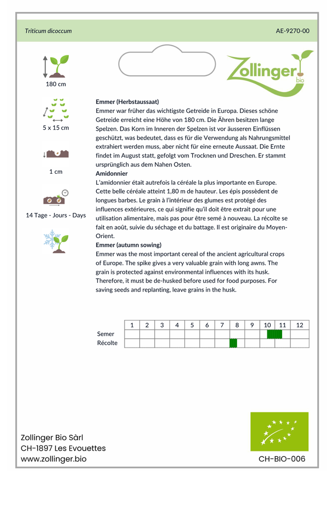 Sachet recto Amidonnier