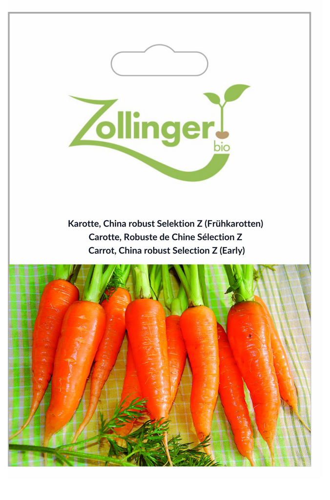Sachet recto Carotte, Robuste de Chine Sélection Z