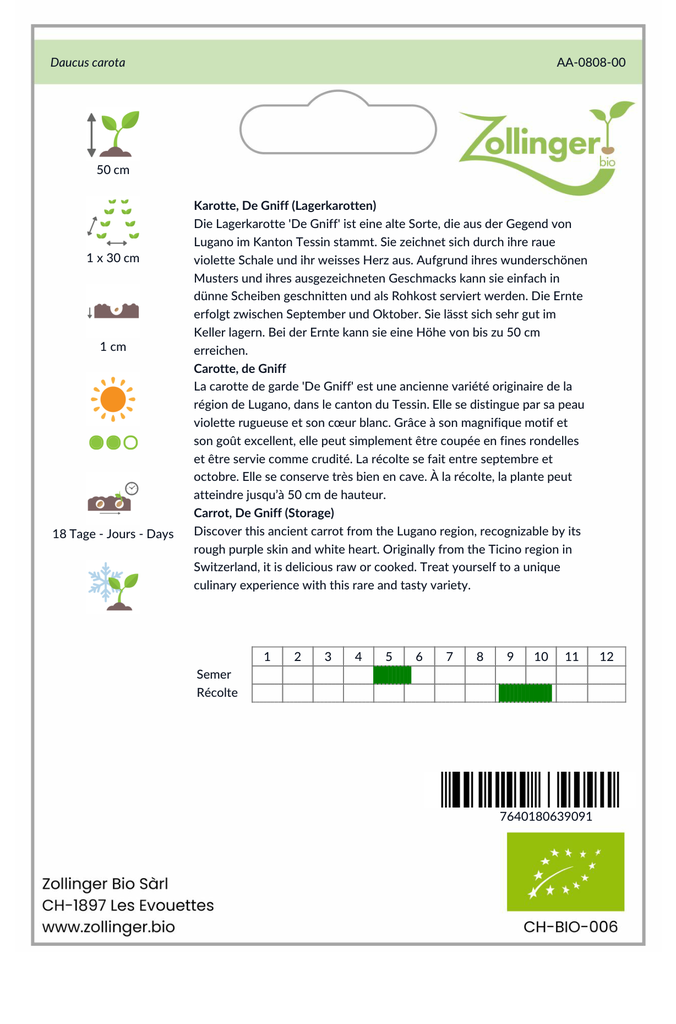 Sachet recto Carotte, de Gniff