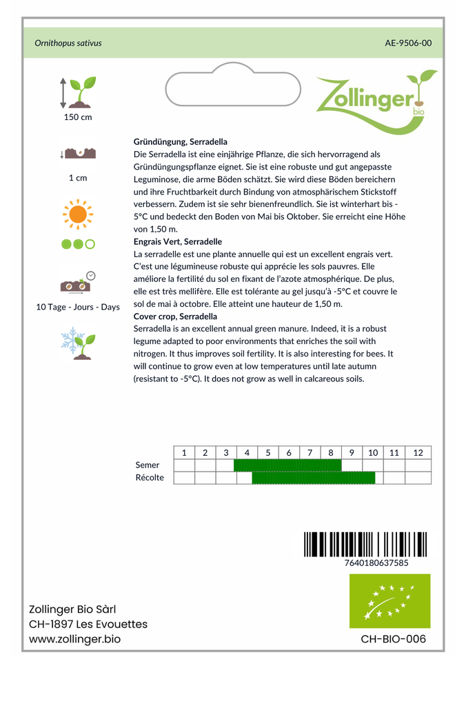 Sachet recto Engrais Vert, Serradelle