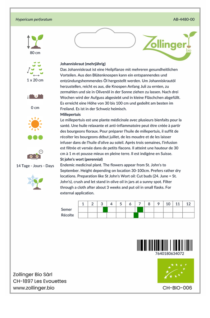 Sachet recto Millepertuis