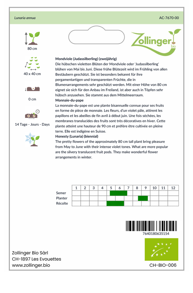 Sachet recto Monnaie-du-pape