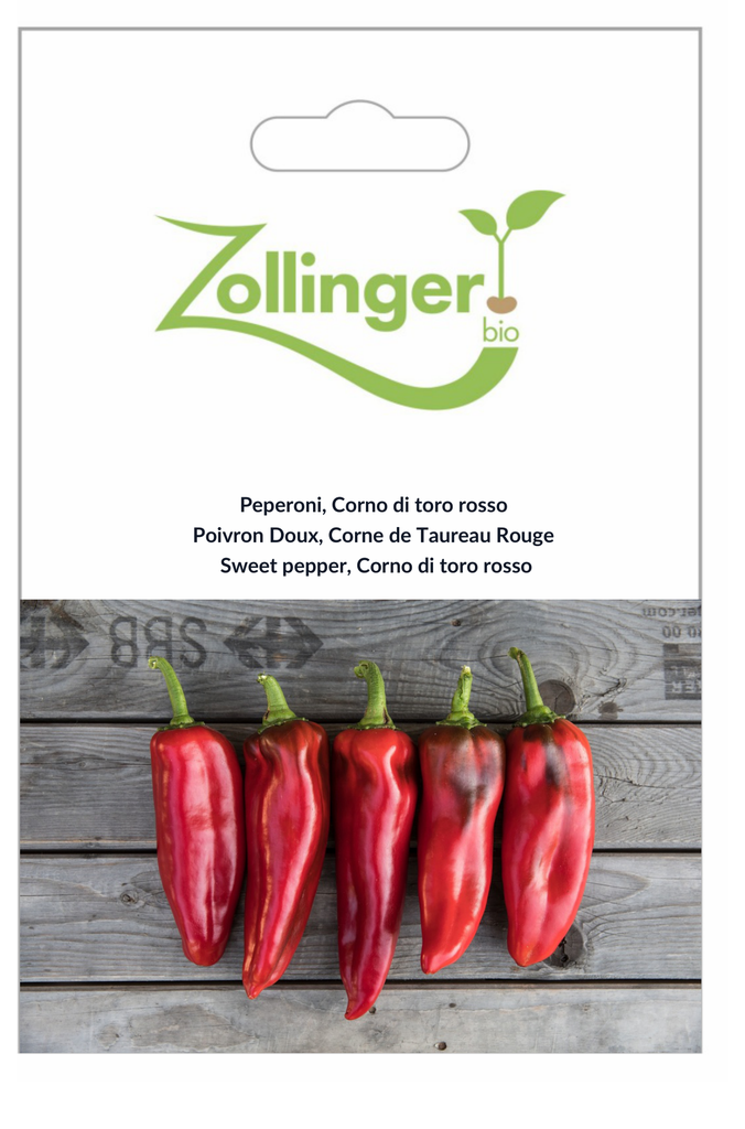 Sachet recto Poivron Doux, Corne de Taureau Rouge