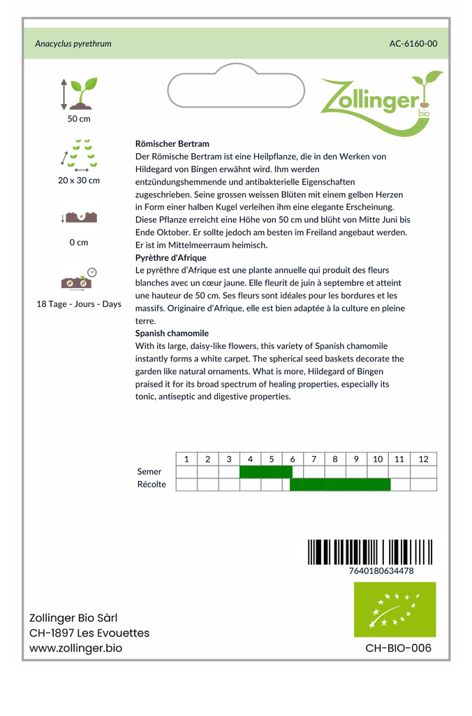 Sachet recto Pyrèthre d'Afrique