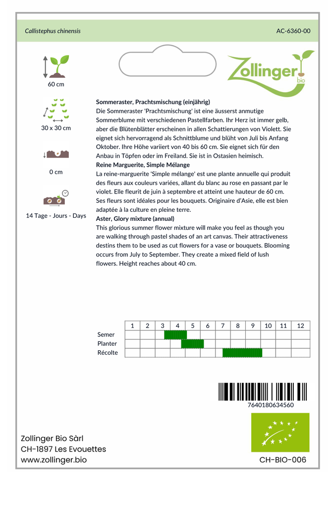 Sachet recto Reine Marguerite, Simple Mélange