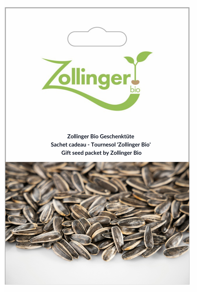 Sachet recto Sachet cadeau - Tournesol 'Zollinger Bio'