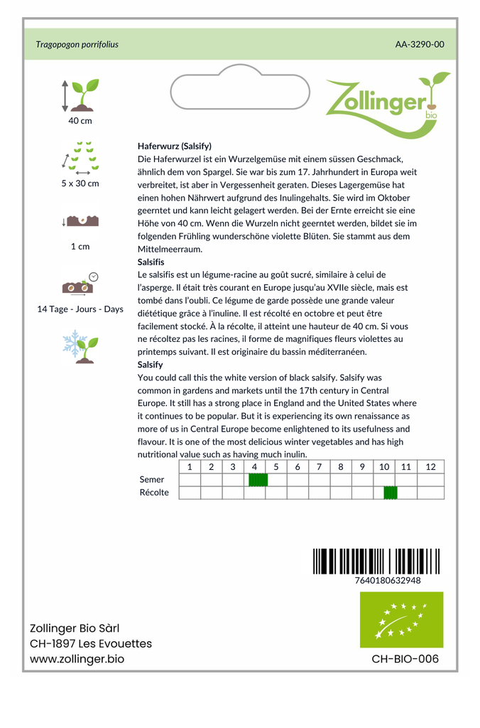 Sachet recto Salsifis