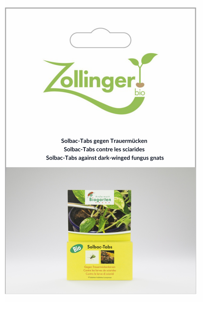 Sachet recto Solbac-Tabs contre les sciarides