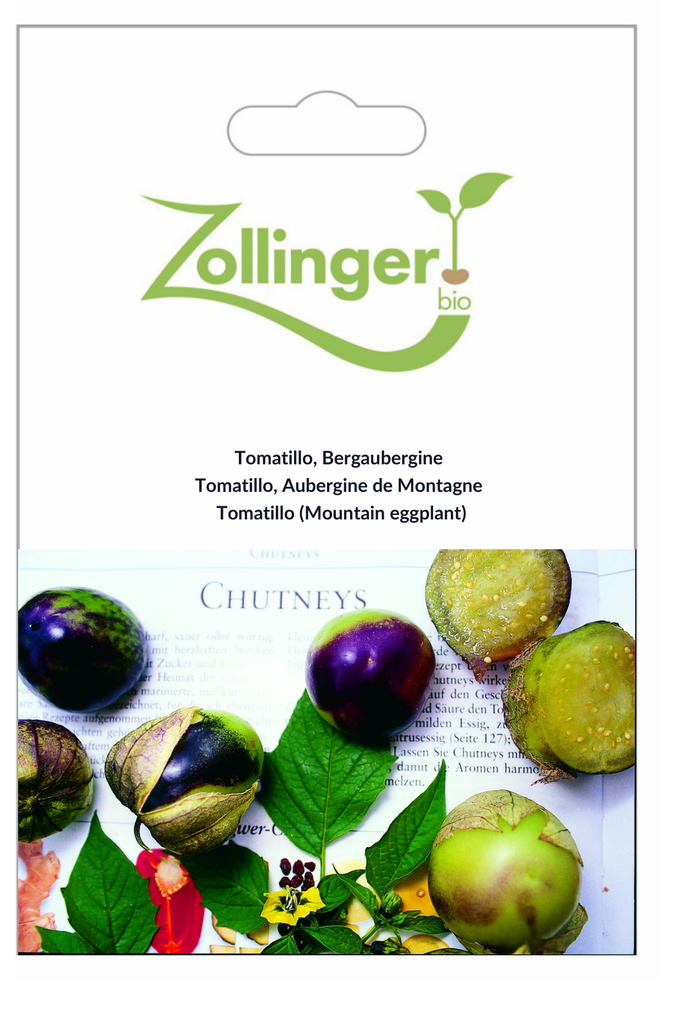 Sachet recto Tomatillo, Aubergine de Montagne