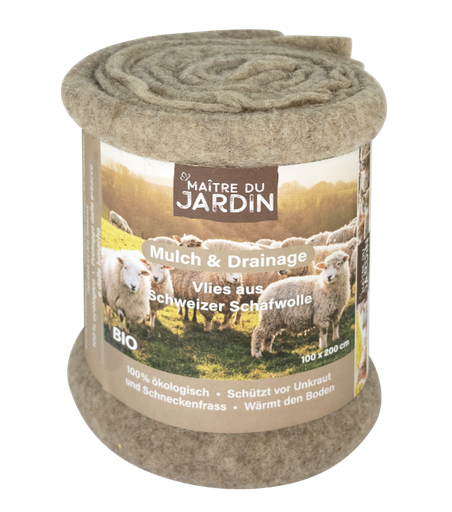 [98660] Voile de paillage et de drainage en laine de mouton Bio 1 x 2 m